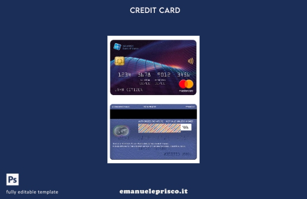 modello mastercard della banca industriale della Corea del sud in stile verifica